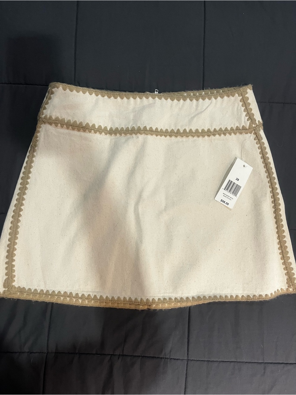 BlankNYC Mini Skirt with Tan Trim